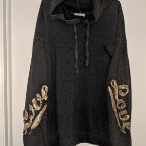 Used  womans love grey hoodie 3x
